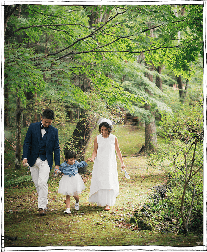 軽井沢の森の中の結婚式